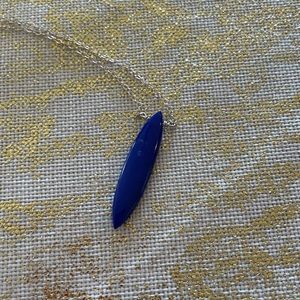 Lapis Lazuli Marquis Sterling Silver Necklace